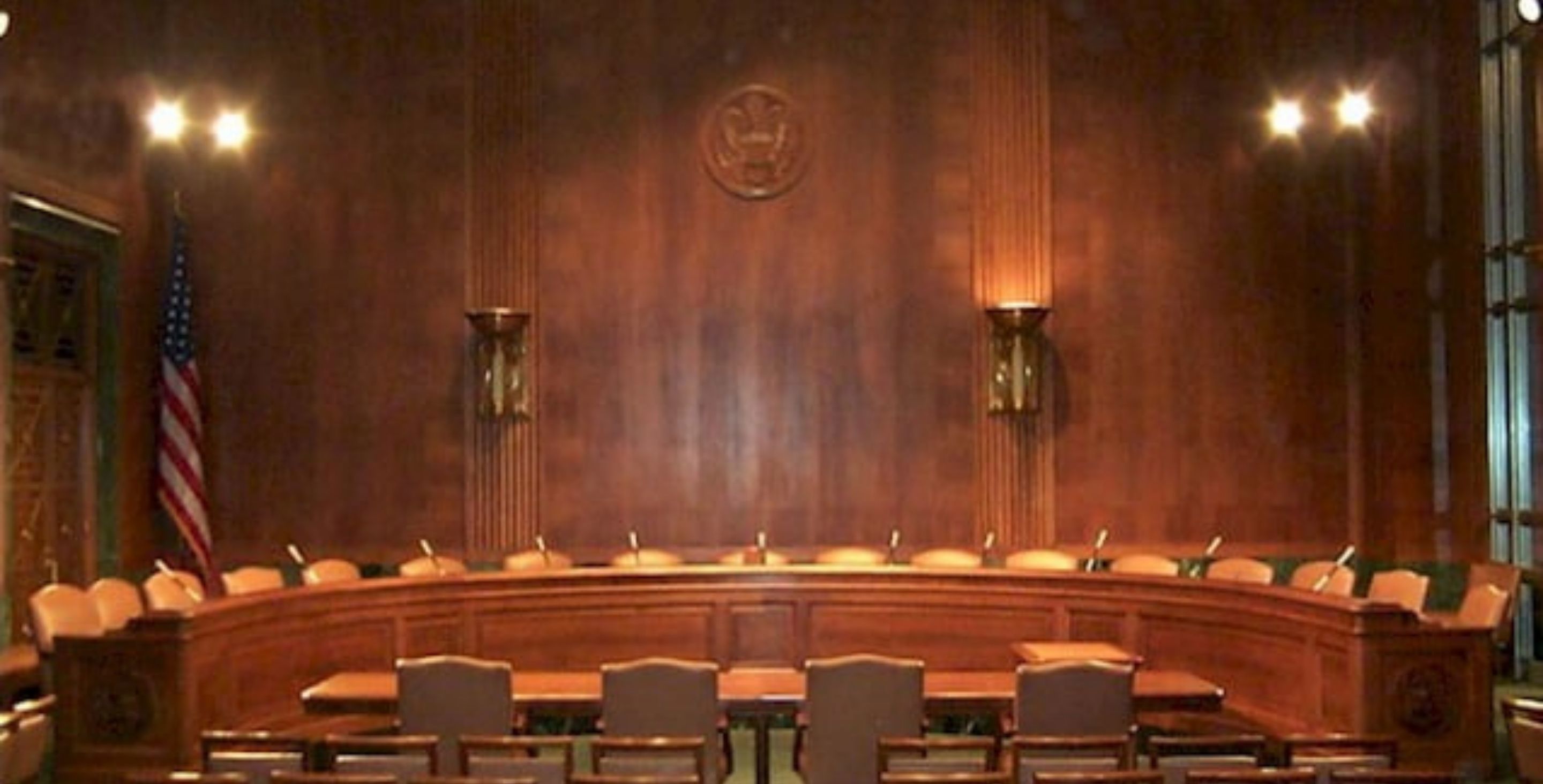 An image of the hall of Congress, empty of people.