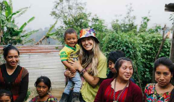 Lauren Daigle in Guatemala with sponsored children