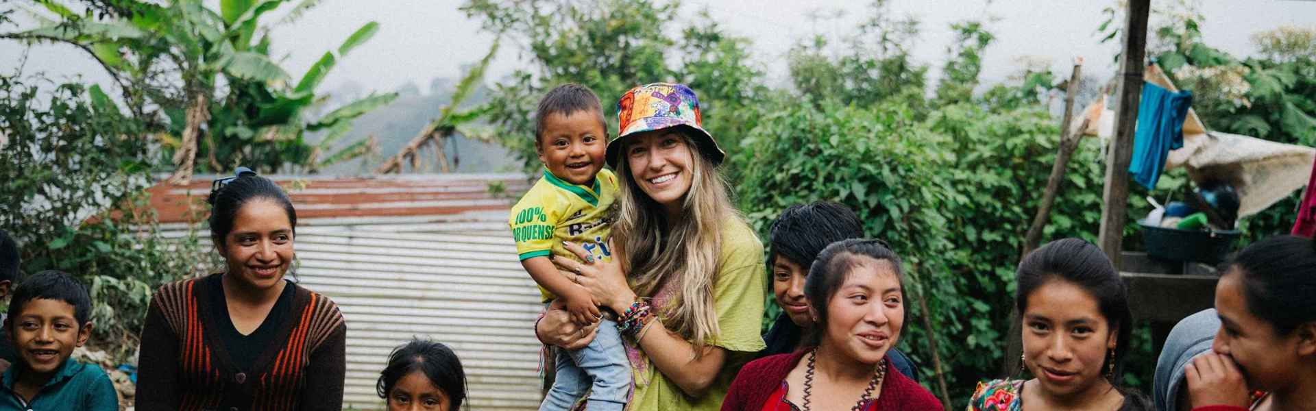 Lauren Daigle in Guatemala with sponsored children