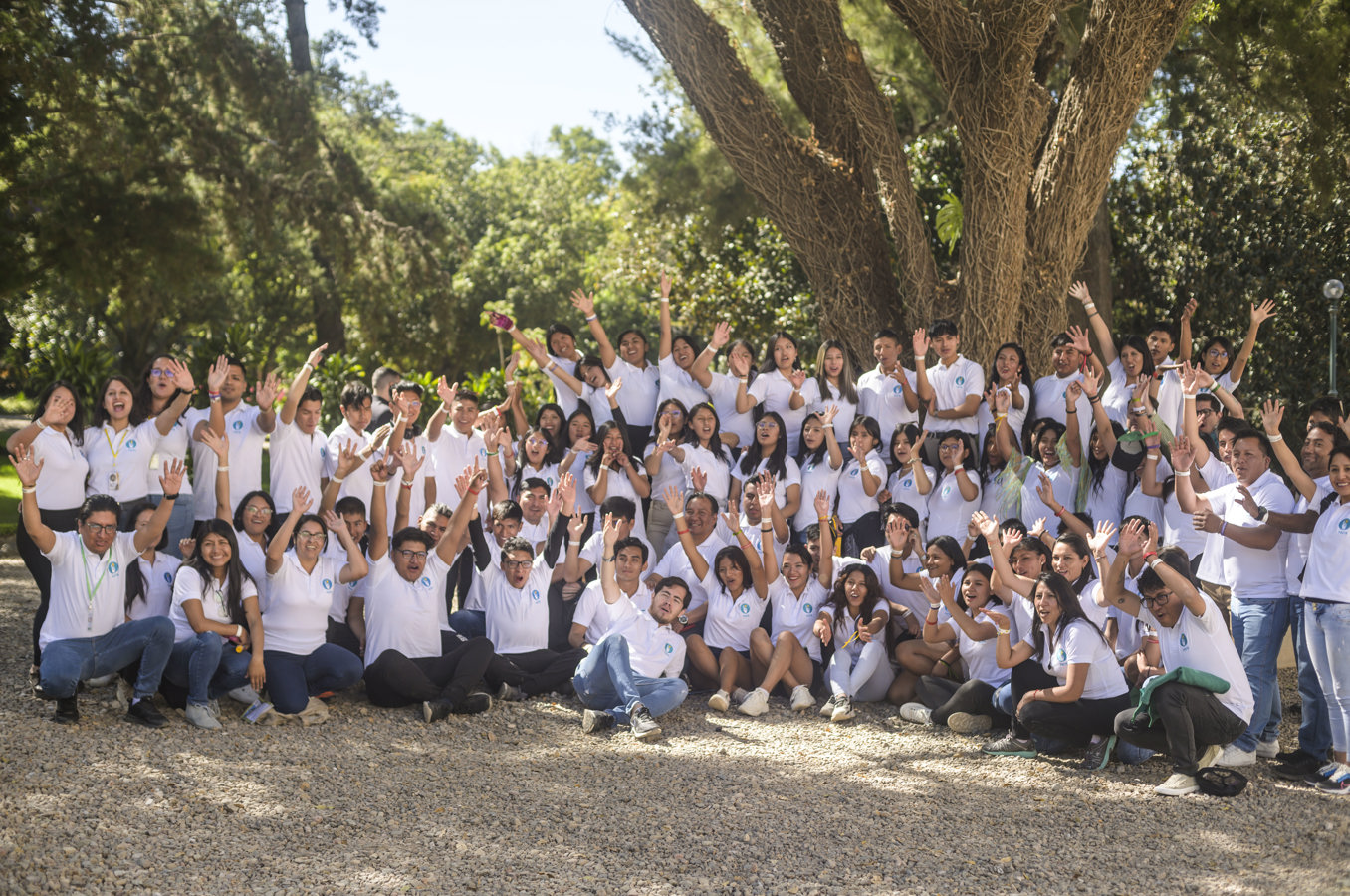 A group photo of one of ChildFund's local partners in Bolivia.