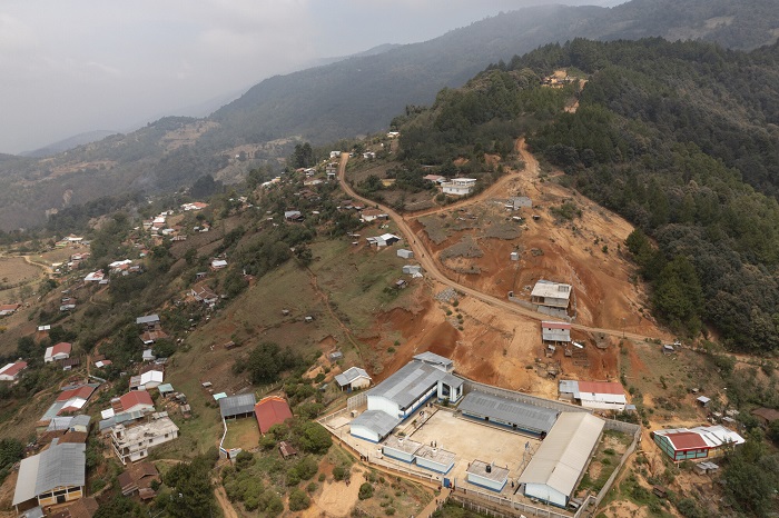 Drone image of the impact of mudslides in Guatemala.