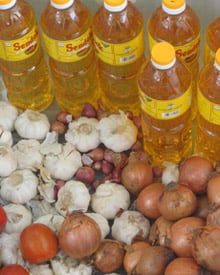Image of traditional ingredients of the Indonesian diet